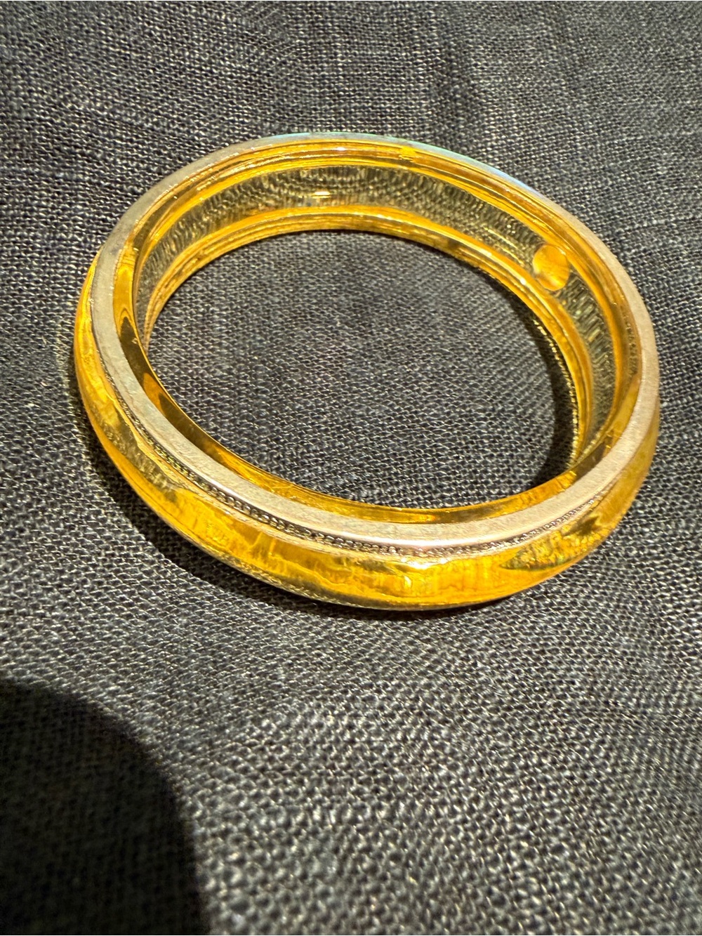 Miriam Salat Yellow & Gold Resin Bangle Bracelet